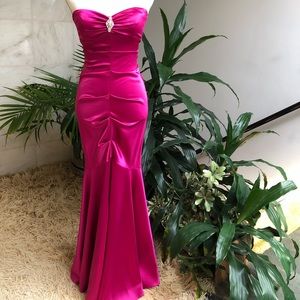 Let’s Dance!! Xscape Strapless Mermaid Gown.